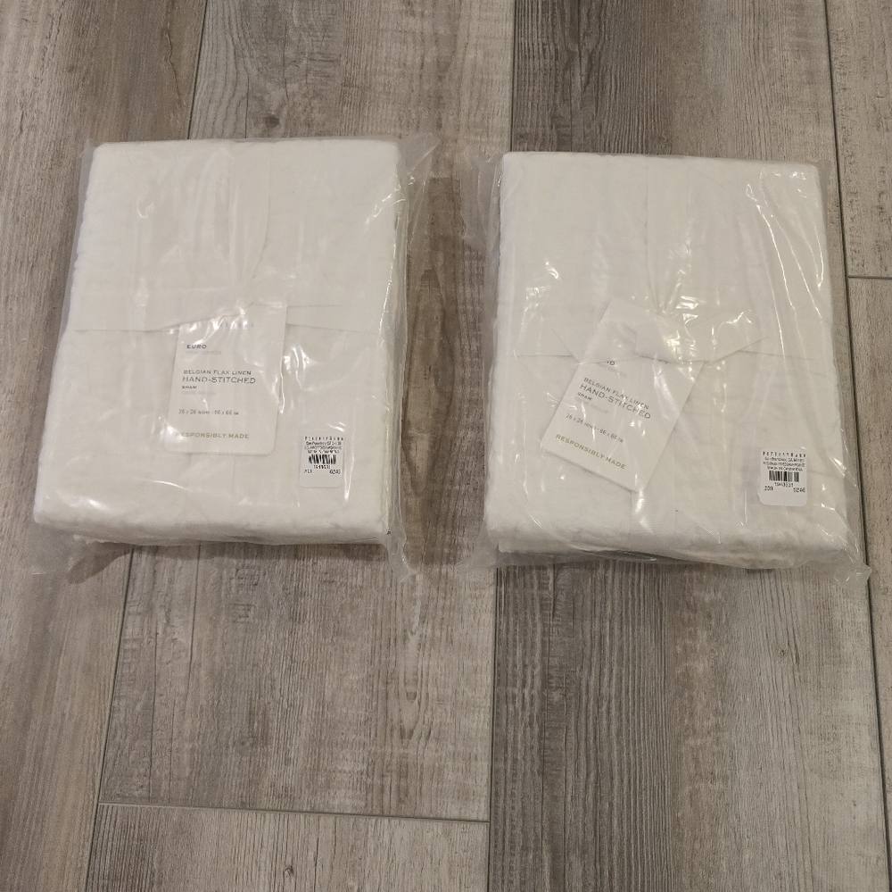 Pottery Barn Belgian Flax Euro Sham set of 2